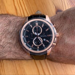 Bulova Mens Black Dial Watch